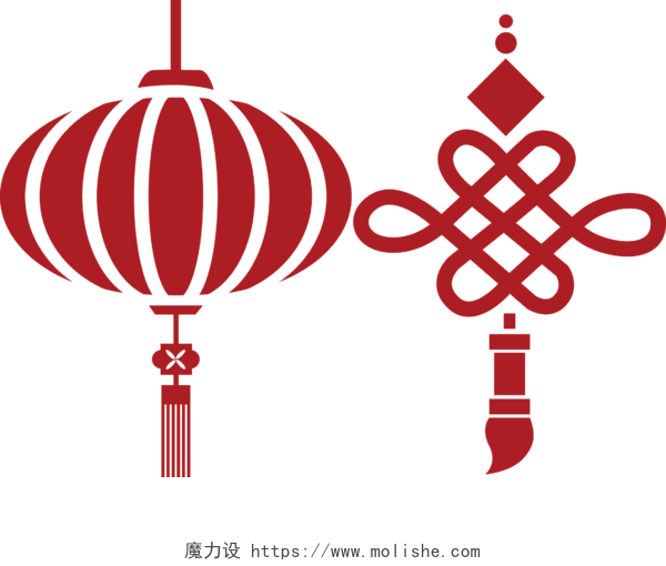  大红灯笼和平安中国结